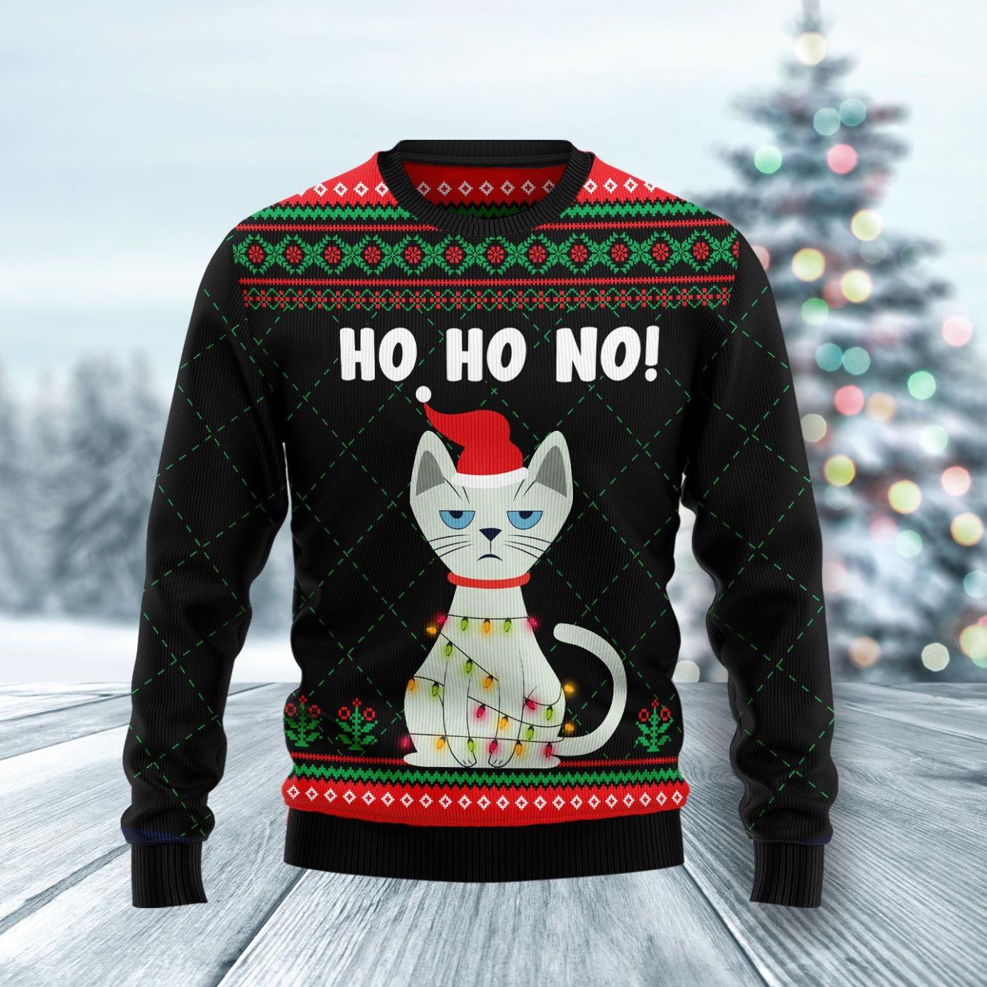 Christmas Is Better With Cat Ugly Christmas Sweater Product Photo 1