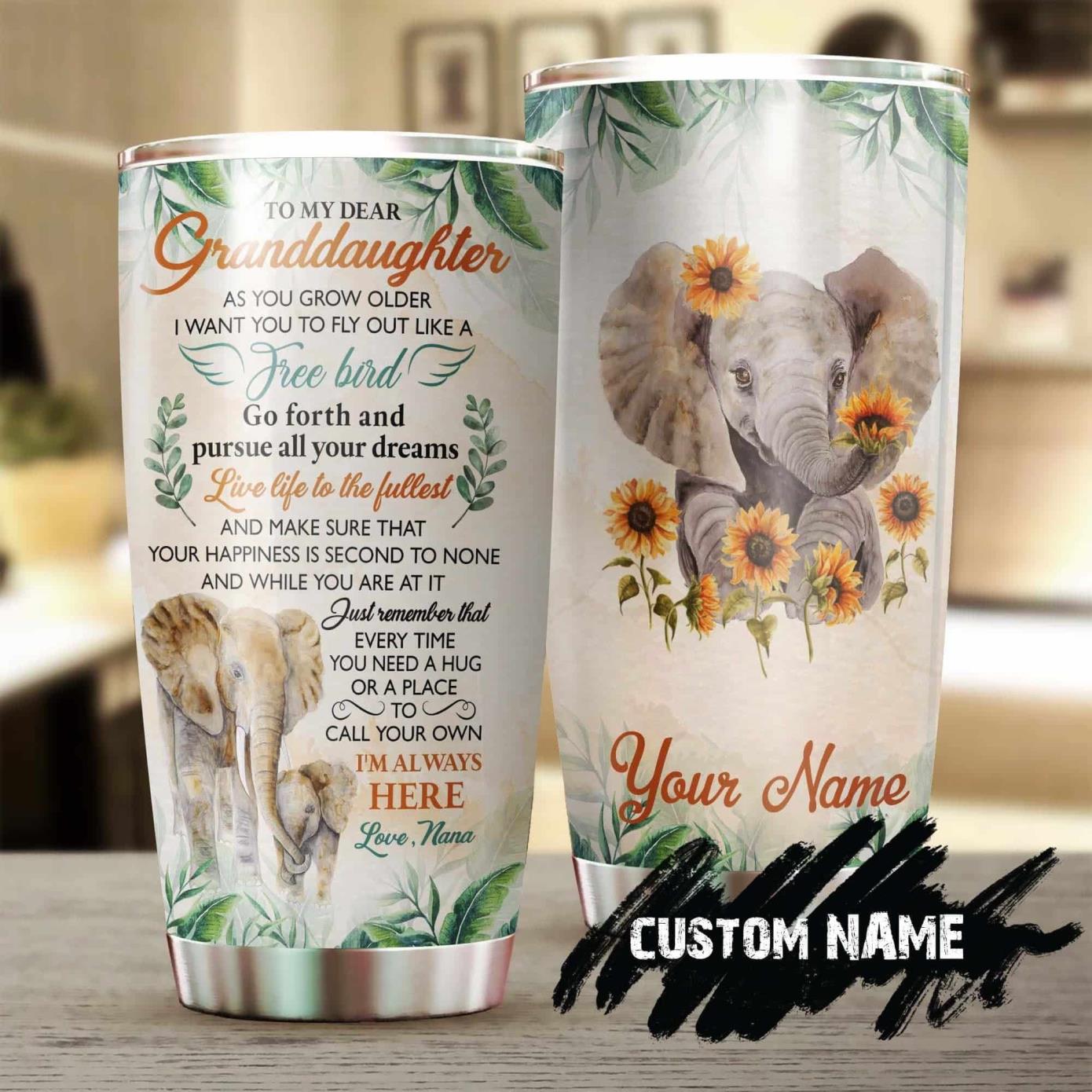 Elephant Live Your Life To The Fullest Personalized Tumbler Product Photo 1