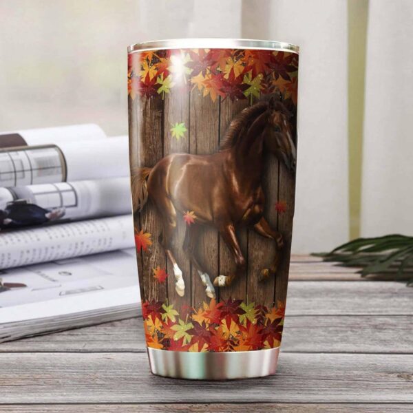 Horse Girl Autumn Personalized Tumbler Product Photo 2