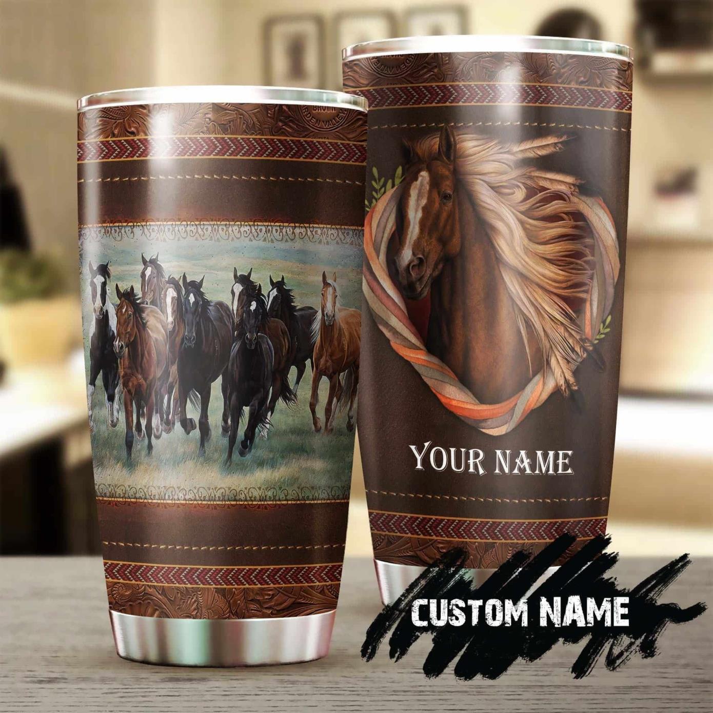 Horse Native American Personalized Tumbler Product Photo 1