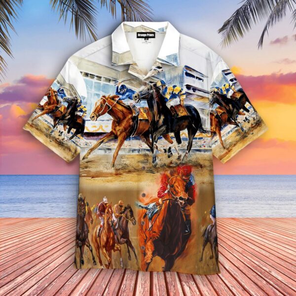 Horse Racing Hawaiian Shirt Product Photo 1