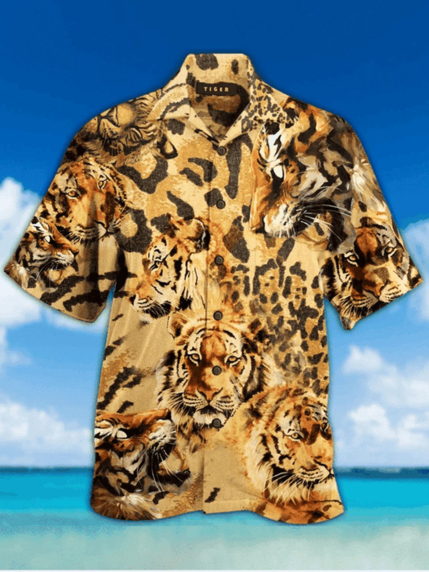 Tiger Vintage Hawaiian Shirt Product Photo 1