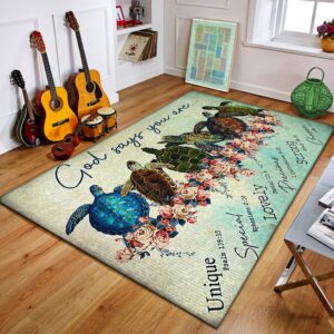 Turtle Rectangle Rug Home Decor Product Photo 1