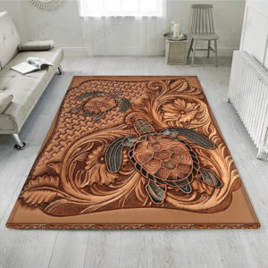 Vintage Turtles Rectangle Rug Home Decor Product Photo 1